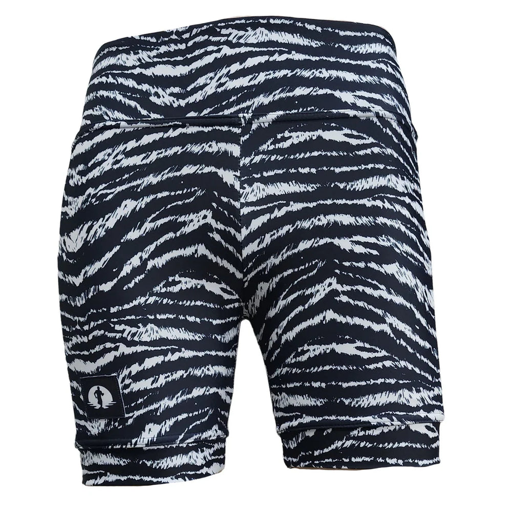 Funky Pants High Waist Ladies Shorts - Zebra