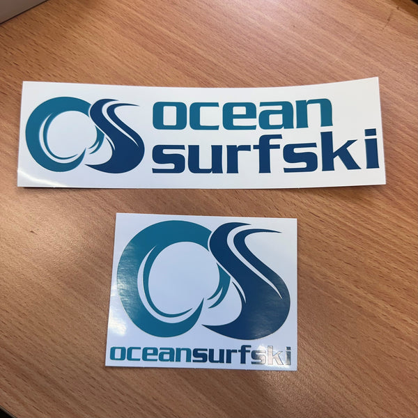 Ocean Surfski Clear Stickers