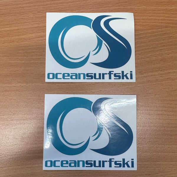 Ocean Surfski Clear Stickers